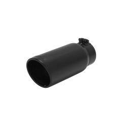 Flowmaster - Flowmaster 15368B Exhaust Pipe Tip Angle Cut Stainless Steel Black - Image 1