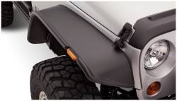 Bushwacker - Bushwacker Flat Style Front Fender Flares-Black, for Jeep JK; 10053-07 - Image 1