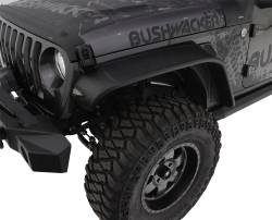 Bushwacker - Bushwacker Flat Style Front Fender Flares-Black, for Jeep JL/JT; 10101-07 - Image 1