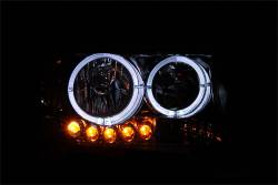Anzo USA - Anzo USA Crystal Headlight Set w/ LED Halo-Chrome, for Dakota/Durango; 111193 - Image 2