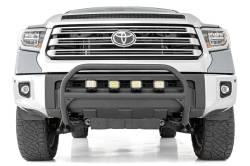 Rough Country Suspension Systems - Rough Country Front Bumper Nudge Bar w/ LEDs-Black, for Toyota Tundra; 75006 - Image 3