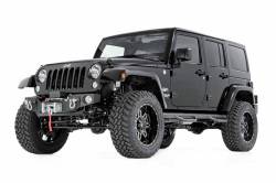 Rough Country Suspension Systems - Rough Country Front Stubby Winch Bumper-Black, for Wrangler JK; 1062 - Image 3
