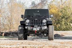 Rough Country Suspension Systems - Rough Country Front Stubby Winch Bumper-Black, for Wrangler JK; 1062 - Image 5