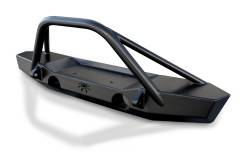 Poison Spyder - Poison Spyder Brawler MID Front Bumper Brawler Bar Tabs Black 17-63-010-DBTP1 - Image 1