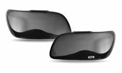 GT Styling - GT Styling 2pc Front Headlight Covers-Smoke; GT0238S - Image 1