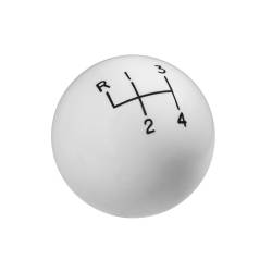 Hurst - Hurst 1630002 Classic 4-Speed Shift Knob, Upper Left Reverse, White; 3/8-24 - Image 1