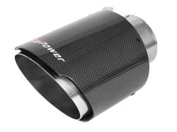 aFe Power - aFe Power 2.5" IN/4.5" OUT Bolt-On Carbon Fiber Exhaust Tip; 49T25454-C07 - Image 1