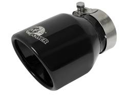 aFe Power - aFe Power 2.5" IN/4" OUT Bolt-On Matte Black Stainless Exhaust Tip; 49T25404-B06 - Image 1