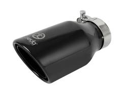 aFe Power - aFe Power 2.5" IN/4" OUT Bolt-On Matte Black Stainless Exhaust Tip; 49T25404-B08 - Image 1