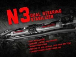 Rough Country Suspension Systems - Rough Country N3 Dual Steering Stabilizer 2"-8" Lift, Super Duty 4WD; 8749030 - Image 3