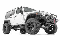 Rough Country Suspension Systems - Rough Country Contoured Drop Step Nerf Bars-Black, for Wrangler JK 4dr; 90765B - Image 3