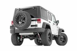 Rough Country Suspension Systems - Rough Country Contoured Drop Step Nerf Bars-Black, for Wrangler JK 4dr; 90765B - Image 5