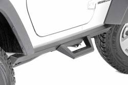 Rough Country Suspension Systems - Rough Country Contoured Drop Step Nerf Bars-Black, for Wrangler JK 2dr; 90763 - Image 1