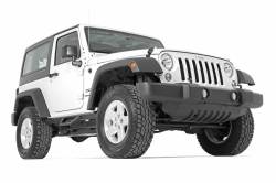 Rough Country Suspension Systems - Rough Country Contoured Drop Step Nerf Bars-Black, for Wrangler JK 2dr; 90763 - Image 4