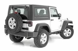 Rough Country Suspension Systems - Rough Country Contoured Drop Step Nerf Bars-Black, for Wrangler JK 2dr; 90763 - Image 6