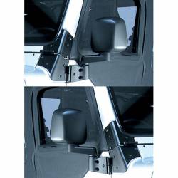 Rugged Ridge - Rugged Ridge 11002.09 Door Mirror Kit Black for Jeep Wrangler - Image 1