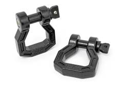 Rough Country Suspension Systems - Rough Country 4.75 Ton 3/4" Pin Forged D-Ring Shackles-Black, Pair; RS118 - Image 1