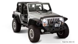 Bushwacker - Bushwacker Flat Style Front/Rear Fender Flares-Black, for Jeep JK; 10919-07 - Image 7