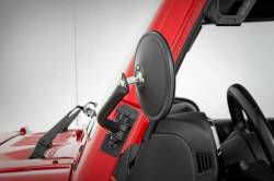 Rough Country Suspension Systems - Rough Country A-Pillar Mount Round Trail Mirrors, for Wrangler JK; 10519A - Image 3