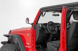 Rough Country Suspension Systems - Rough Country A-Pillar Mount Round Trail Mirrors, for Wrangler JK; 10519A - Image 4