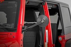 Rough Country Suspension Systems - Rough Country A-Pillar Mount Round Trail Mirrors, for Wrangler JK; 10519A - Image 5