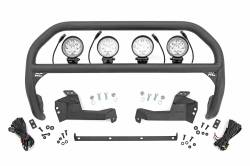 Rough Country Suspension Systems - Rough Country Front Bumper Nudge Bar w/ LEDs-Black, 21-24 Bronco Sport; 51044 - Image 1