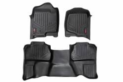 Rough Country Suspension Systems - Rough Country Fr/Rr Floor Liners-Black, 07-13 Silverado/Sierra Ext; M-20712 - Image 1