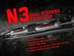 Rough Country Suspension Systems - Rough Country N3 Dual Steering Stabilizer 2"-8" Lift, for Jeep JK; 8734930 - Image 6