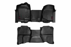 Rough Country Suspension Systems - Rough Country Fr/Rr Floor Liners-Black, 07-13 Silverado/Sierra Ext; M-21072 - Image 1