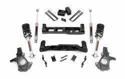 Rough Country Suspension Systems - Rough Country 5" Suspension Lift Kit, 14-18 Silverado/Sierra 1500 RWD; 24834 - Image 1