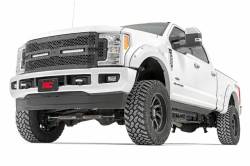 Rough Country Suspension Systems - Rough Country Front Mesh Grille Insert w/ LED-Black, 17-19 Super Duty; 70216 - Image 2