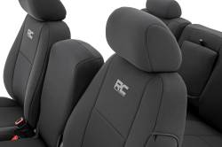 Rough Country Suspension Systems - Rough Country Front Seat Covers-Black, 07-13 Silverado/Sierra Crew; 91033 - Image 2