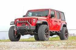 Rough Country Suspension Systems - Rough Country Contoured Drop Step Nerf Bars-Black, for Wrangler JL 4dr; 90769A - Image 3