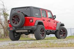 Rough Country Suspension Systems - Rough Country Contoured Drop Step Nerf Bars-Black, for Wrangler JL 4dr; 90769A - Image 5