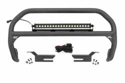 Rough Country Suspension Systems - Rough Country Front Bumper Nudge Bar w/ LEDs-Black, 21-24 Bronco; 51046 - Image 1