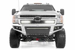 Rough Country Suspension Systems - Rough Country Front Mesh Grille Insert w/ LED-Black, 11-14 Silverado HD; 70155 - Image 2