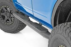 Rough Country Suspension Systems - Rough Country 4.5" Oval Tube Nerf Steps-Black, 21-24 Bronco 4dr; 21011 - Image 1