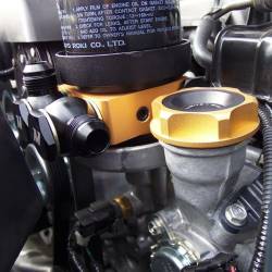 Mishimoto - Mishimoto MMOP-SPTR Thermostatic Oil Sandwich Plate w/ Rear-Mounted Thermostat - Image 4