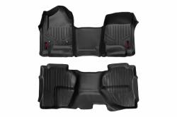 Rough Country Suspension Systems - Rough Country Fr/Rr Floor Liners-Black, 14-18 Silverado/Sierra Ext; M-21142 - Image 1