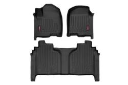 Rough Country Suspension Systems - Rough Country Fr/Rr Floor Liners-Black, 19-24 Silverado/Sierra Crew; M-21612 - Image 1