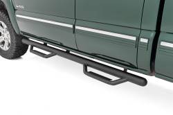 Rough Country Suspension Systems - Rough Country 3" Drop Step Nerf Bars-Black, Silverado/Sierra Ext; RCC9989QCA - Image 1