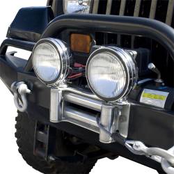 Rugged Ridge - Rugged Ridge 11238.03 Roller Fairlead with Offroad Light Mounts - Image 2