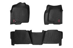 Rough Country Suspension Systems - Rough Country Fr/Rr Floor Liners-Black, 99-06 Silverado/Sierra Crew; M-29913 - Image 1