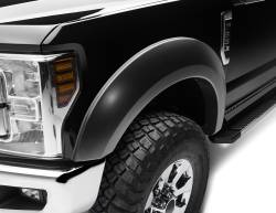 Bushwacker - Bushwacker Extend-a-Fender Front Fender Flares-Black, Super Duty; 20087-02 - Image 1