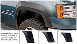 Bushwacker - Bushwacker Extend-a-Fender Front Fender Flares-Black, GMC Sierra; 40107-02 - Image 1