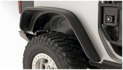 Bushwacker - Bushwacker Flat Style Rear Fender Flares-Black, for Jeep JK; 10052-07 - Image 1