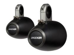 Kicker - Kicker 12KMTES KMTES 6.5" Empty Speaker Pod Enclosures-Black, Pair - Image 1