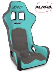 PRP - PRP Alpha Composite Shreddy High Back Suspension Seat-Gray/Teal; SHRDYA3901-04 - Image 1