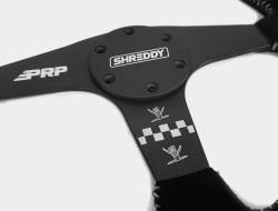PRP - PRP 13" Shallow Dish Shreddy Design Steering Wheel-Black/White; SHRDYG257 - Image 4