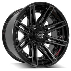 4PLAY - 4PLAY Wheels 4P08 20x10 8x170 -24mm Gloss Black/Brushed; 4P08-20100-8170-24BBT - Image 1